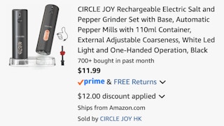 Amazon Electric Salt & Pepper Grinder Set 2026 2