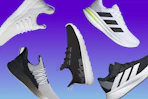 adidas shoes on a gradient