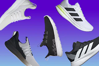 adidas shoes on a gradient
