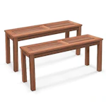 Outdoor Wooden Bench Set