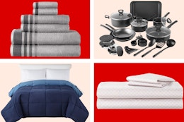 JCPenney Bestsellers Are Back on Sale: $4 Bath Towels, $9 Sheet Sets, More  card image