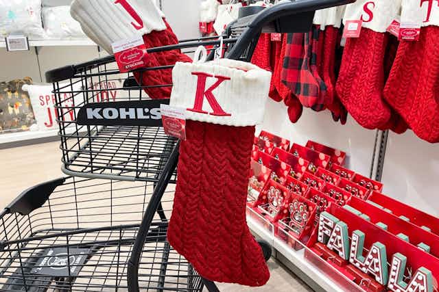 Large Knit Monogram Stockings, Now Only $9.59 at Kohl's (Reg. $25) card image
