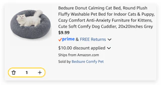 Bedsure Donut Calming Cat Bed