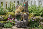 One Allium Way Resin Dog Fountain