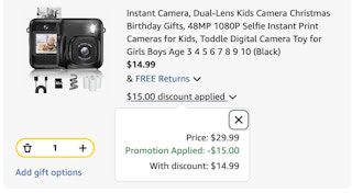 camera Amazon receipt 