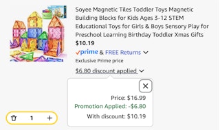 building blocks Amazon receipt