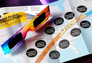 solar glasses on map