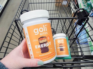 goli energy bites in a cart