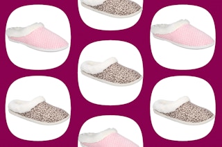 collage of womens slippers