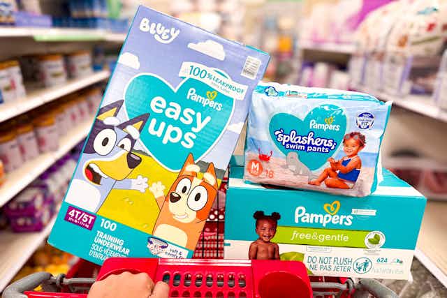 Save $44 on Pampers Easy Ups, Wipes, and Swim Pants at Target card image