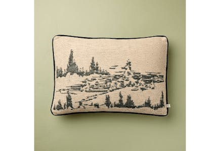 Magnolia Snowy Icon Lumbar Pillow
