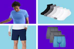 Hanes shirt, socks, shorts and boxers