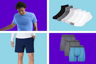 Hanes shirt, socks, shorts and boxers