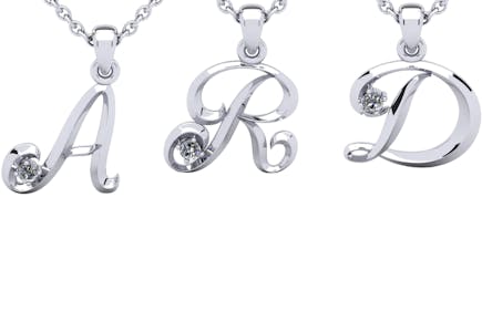 Lab-Grown Diamond Initial Necklace