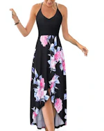 Women's V Neck Maxi Dress