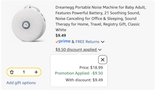 Dreamegg Amazon receipt