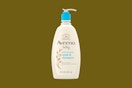 a bottle of aveeno baby wash