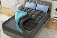 Dual Layer Memory Foam Mattress Topper B0CGJ24CTN