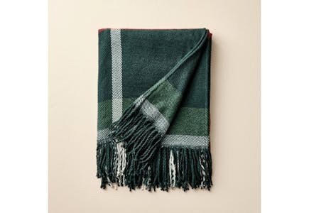 Magnolia Plaid Throw Blanket