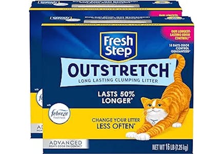 Fresh Step Outstretch Cat Litter 2-Pack