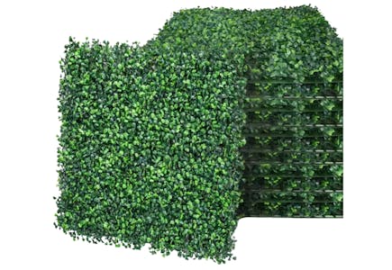 Faux Boxwood Hedge Panel Set