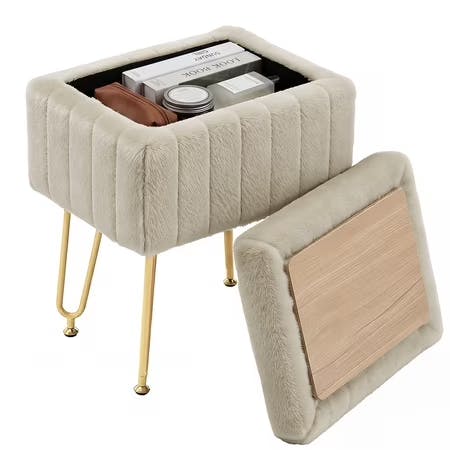 Square Ottoman with Table Top