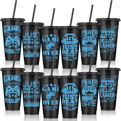 Video Game Plastic Cups 12-Pack