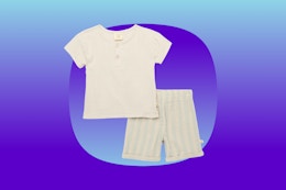 100% Organic Cotton Toddler Tee and Shorts Set, Just $6 at Walmart card image