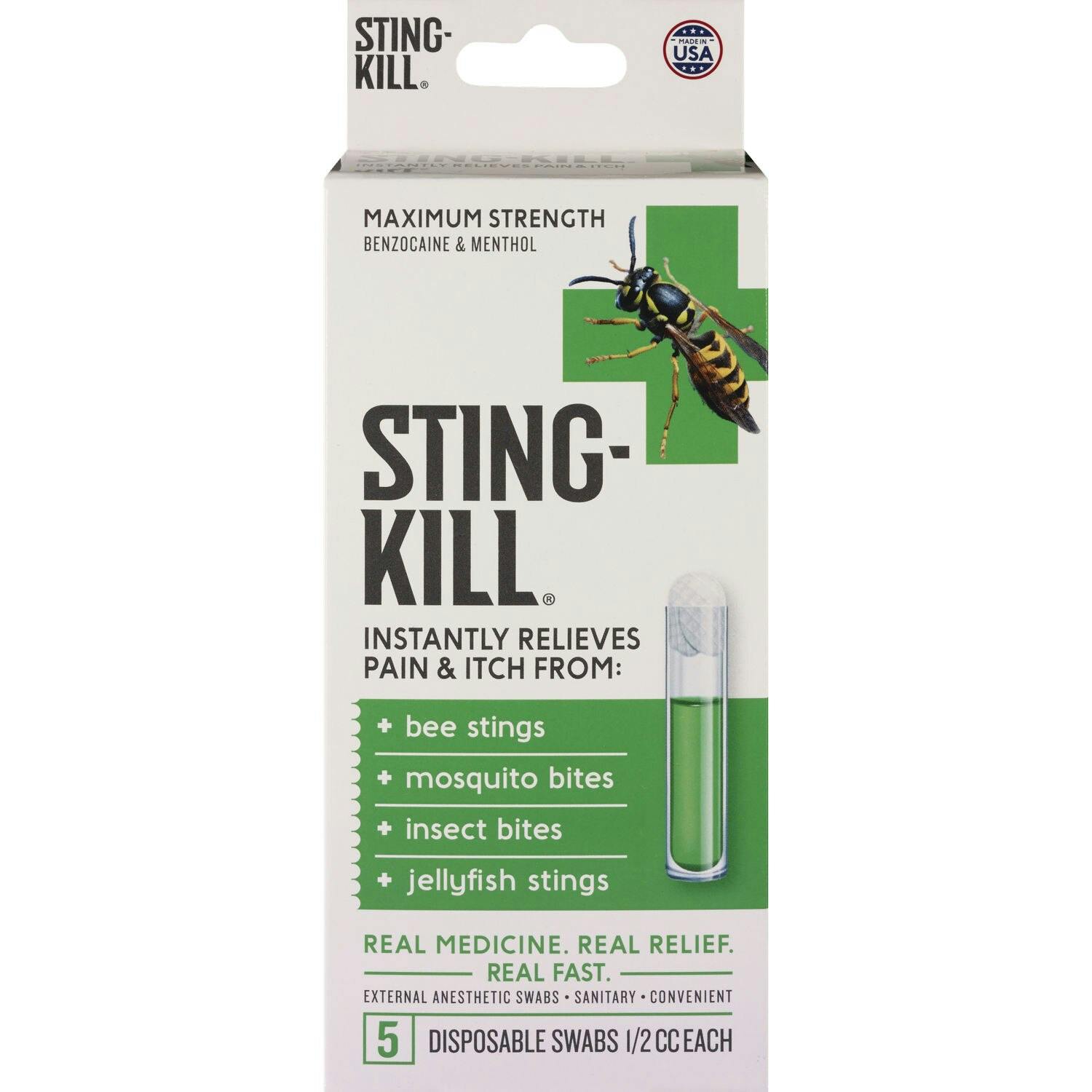 Sting-Kill Pain & Itch Swabs