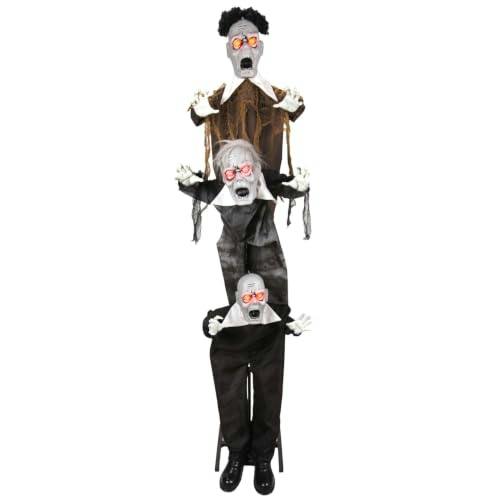Triple Zombie Halloween Animatronic