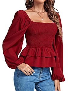Women's Shirred Blouse