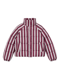 Women's Striped Quilted Puffer Jacket
