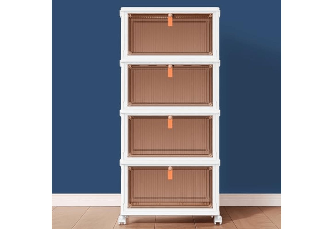 4-Tier Plastic Storage Bins