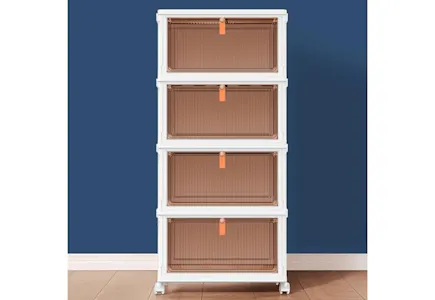 4-Tier Plastic Storage Bins