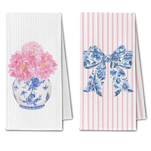 2 Floral Hand Towels