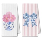 2 Floral Hand Towels