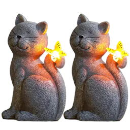Garden Cat Statue 2-Pack