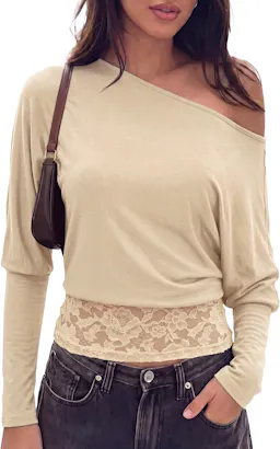 KIRUNDO Women's Off-Shoulder Top
