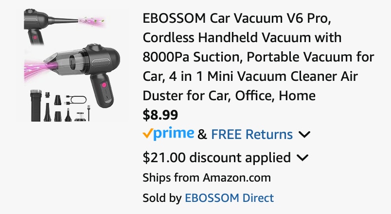 Amazon Cordless Car Vacuum 2025