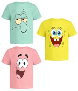 Spongebob Boys' Shirts 3-Pack