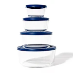 Nesting Round Glass Food Container Set