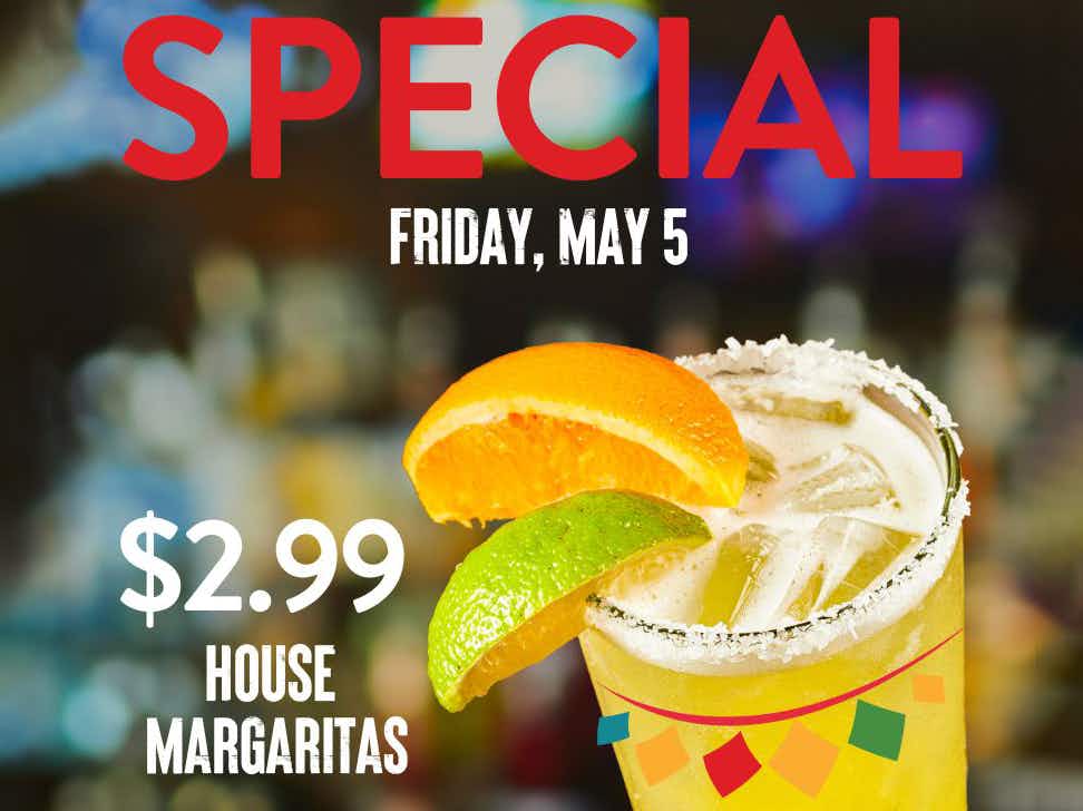 millers ale house promo for cinco de mayo house margaritas special