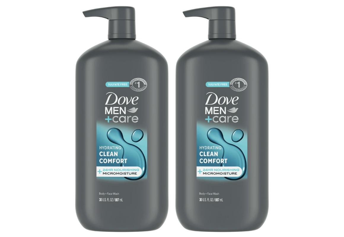 2 Dove Men+Care Body Washes