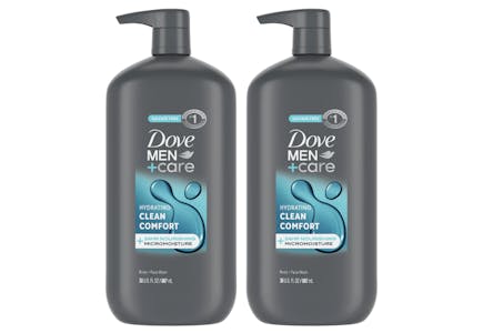 2 Dove Men+Care Body Washes
