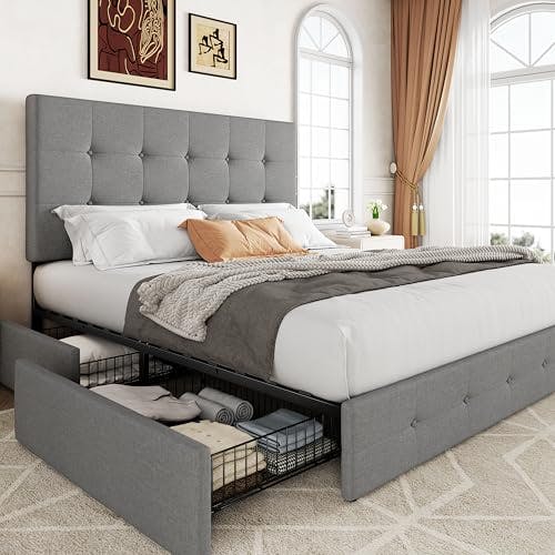 Upholstered Queen Platform Bed