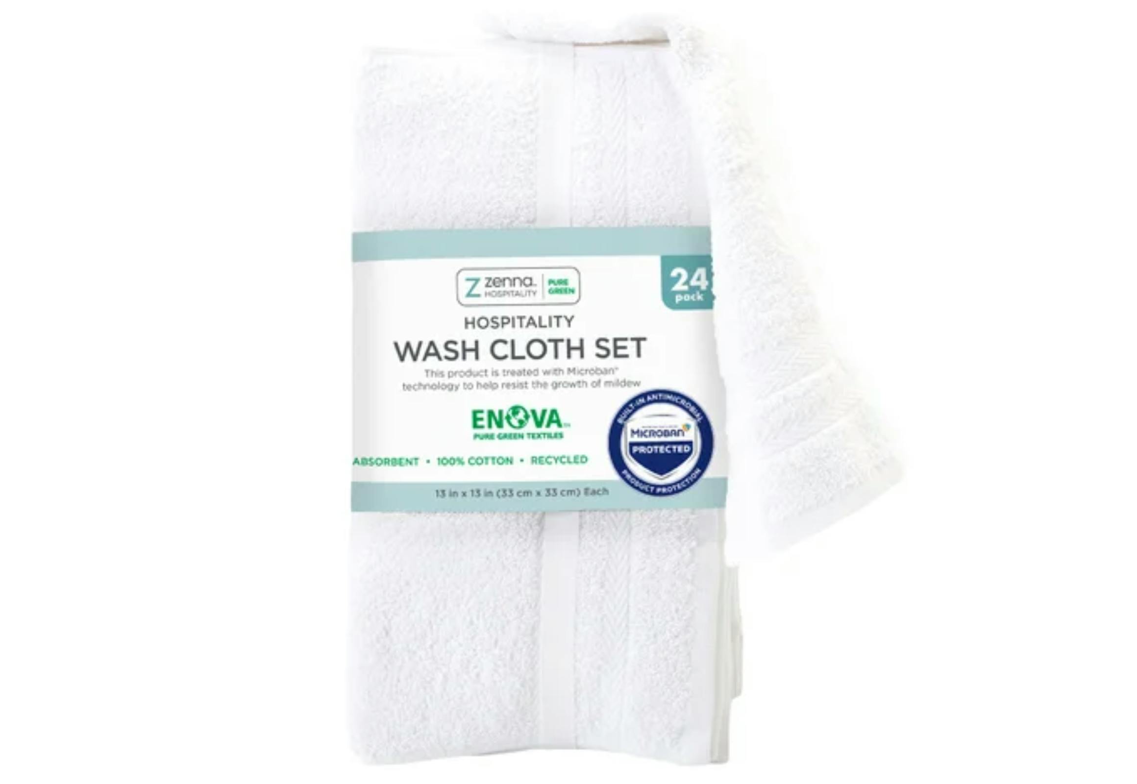 Enova Recycled Cotton Washcloths