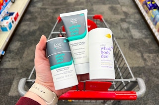 hand holding dove whole body deodorants cvs