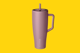 a brumate tumbler with straw