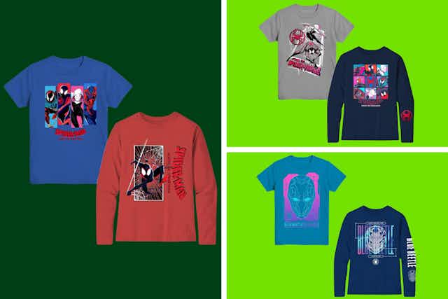 Kids’ Shirt 2-Packs, All Under $5 at Walmart (Spider-Man and More) card image