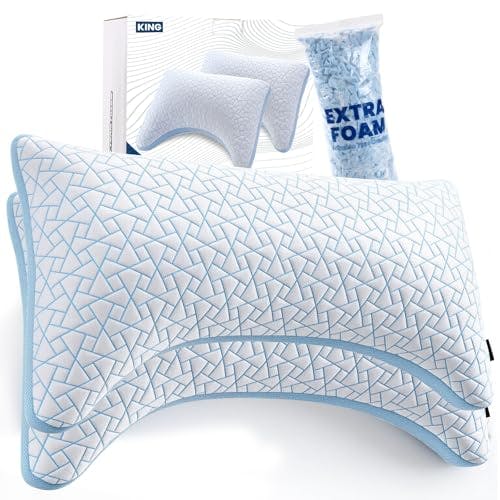 Adjustable Memory Foam Pillows 2-Pack